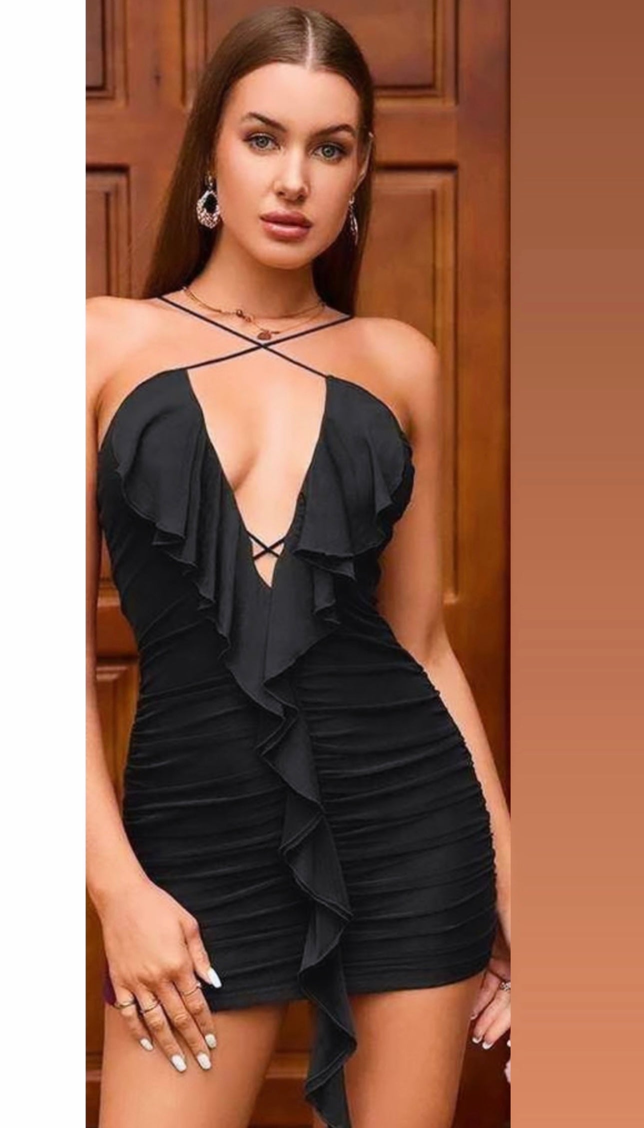 VESTIDO VOLANTE NEGRO